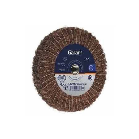 Garant Fleece Flap Wheel, M14 Thread, Dia: 125 mm, Grit: 80 566352 80CRS